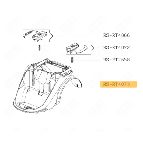 DEMI BOITIER SUPÉRIEUR STAUBSAUGER - RS-RT4073, RSRT4073