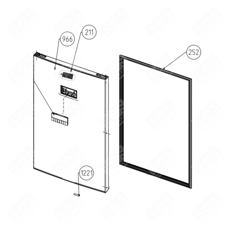 PORTE CONGÉLATEUR KÜHLSCHRANK, GEFRIERSCHRANK - 5908081700, 5908081800