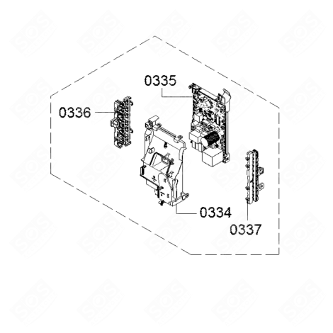 CARTE ÉLECTRONIQUE, MODULE DE PUISSANCE WASCHMASCHINE - 11043669