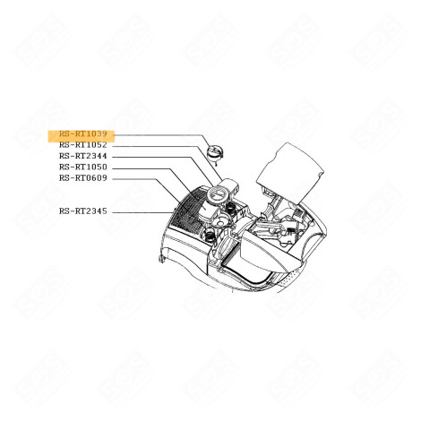 BOUTON VARIATEUR NOIR STAUBSAUGER - RS-RT1039, SS-1600007302