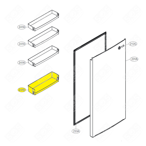 BALCONNET DE PORTE  KÜHLSCHRANK, GEFRIERSCHRANK - MAN64368305, MAN64901114