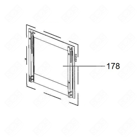 VERRE, VITRE DE PORTE  BACKOFEN, KÜCHENHERD - 49043181