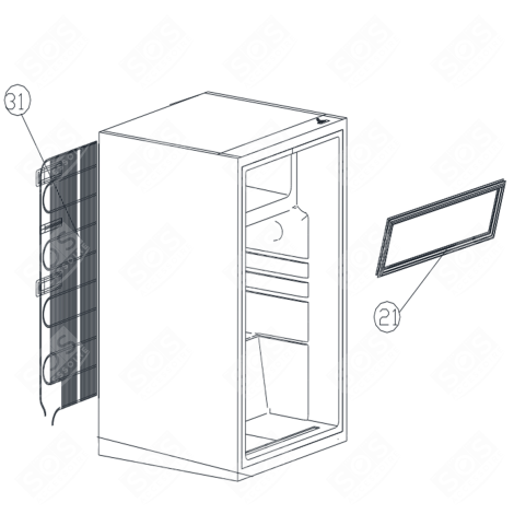 JOINT PARTIE CONGÉLATEUR  KÜHLSCHRANK, GEFRIERSCHRANK - 49034798, 49055557