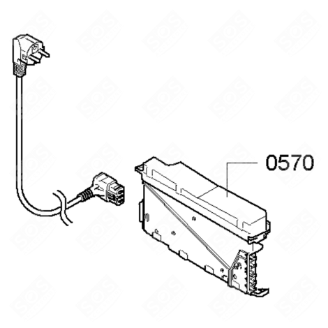 CARTE ÉLECTRONIQUE, MODULE DE PUISSANCE GESCHIRRSPÜLER, SPÜLMASCHINE - 00658149