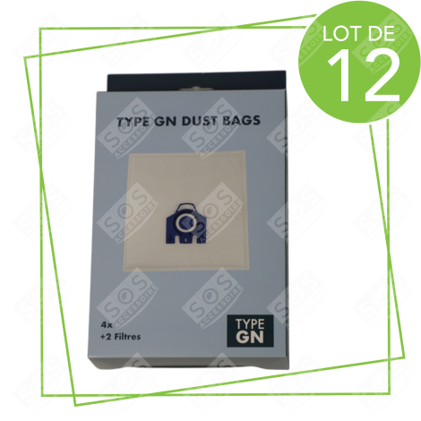 LOT DE 12 SACS À POUSSIÈRE GN COMPATIBLES STAUBSAUGER - 12281680