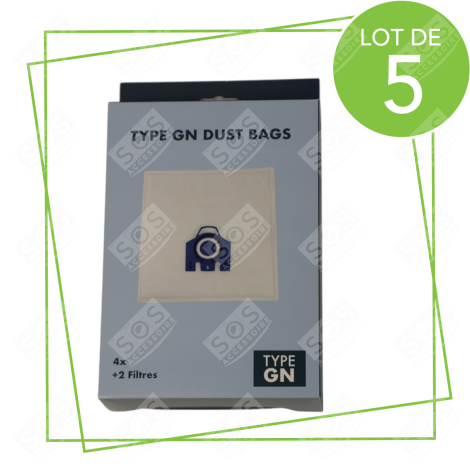 LOT DE 5 SACS À POUSSIÈRE GN COMPATIBLES STAUBSAUGER - 12281680