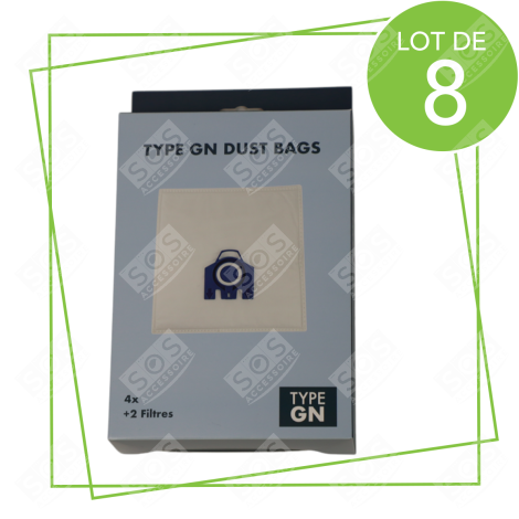 LOT DE 8 SACS À POUSSIÈRE GN COMPATIBLES STAUBSAUGER - 12281680