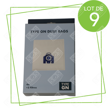 LOT DE 9 SACS À POUSSIÈRE GN COMPATIBLES STAUBSAUGER - 12281680