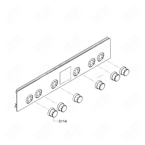 BOUTON SÉLECTEUR (REPÈRE 0114) BACKOFEN, KÜCHENHERD - 00628002