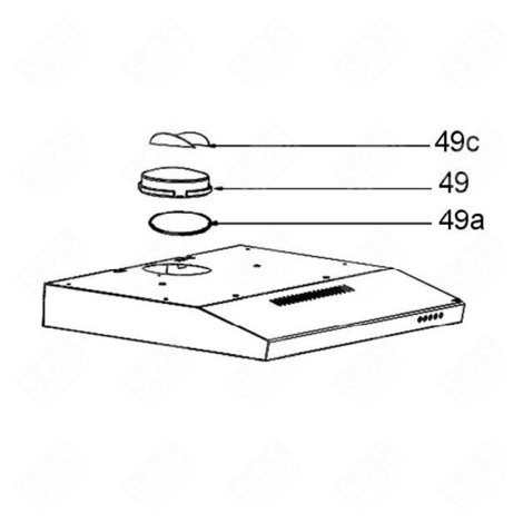 CLAPET ANTIRETOUR (REPÈRE 49C) DUNSTABZUGSHAUBE - 49027875