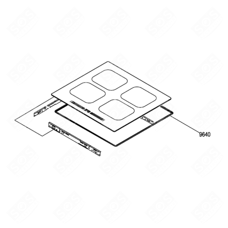 DESSUS VITROCÉRAMIQUE KOCHPLATTEN, HERDPLATTEN, KOCHFELD - C00623614, 488000623614