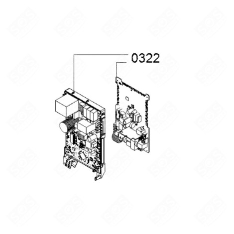 CARTE ÉLECTRONIQUE, MODULE DE PUISSANCE WASCHMASCHINE - 12040868