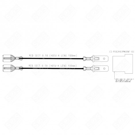 KABELSET FÜR ABLAUFPUMPE, ORIGINAL WASCHMASCHINE - C00537136