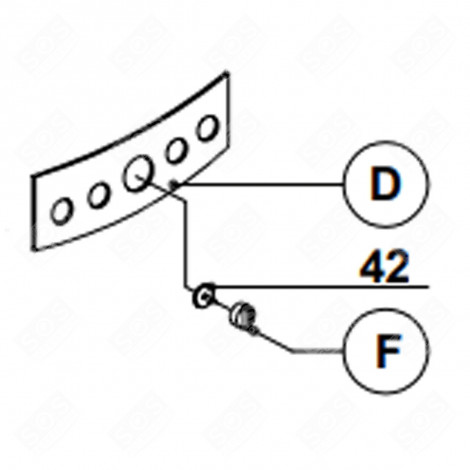 FRONTBLENDE (KENNZEICHNUNG D) KAFFEEMASCHINE, ESPRESSOMASCHINE - 503839