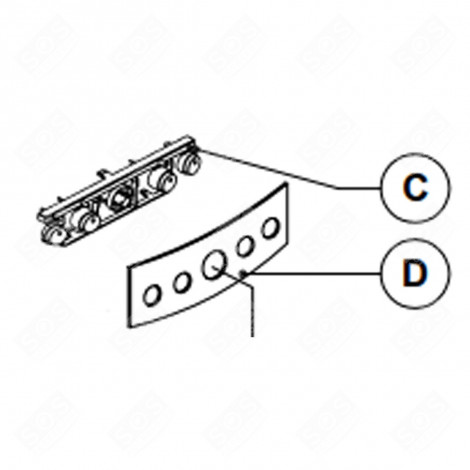 TASTEN, BEZUGSPUNKT C KAFFEEMASCHINE, ESPRESSOMASCHINE - 503836