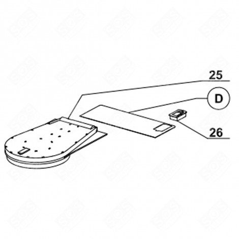 DECKELPLATTE (KENNZEICHEN D) KAFFEEMASCHINE, ESPRESSOMASCHINE - 504861