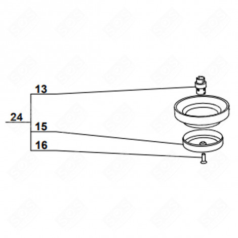 VENTILHALTERUNG (KENNZEICHNUNG 24) KAFFEEMASCHINE, ESPRESSOMASCHINE - 504803