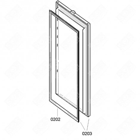 ORIGINAL TÜR-DICHTUNG (KENNZEICHNUNG 0202) KÜHLSCHRANK, GEFRIERSCHRANK - 00241448, 241448