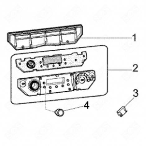 DISPLAY STEUERBOX (KENNZEICHEN 2) ORIGINAL WASCHMASCHINE - C00372826, 488000372826