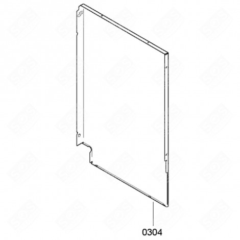 SEITENTEIL DES GEHÄUSES (BEZUG 0304) ORIGINAL GESCHIRRSPÜLER, SPÜLMASCHINE - 00685953