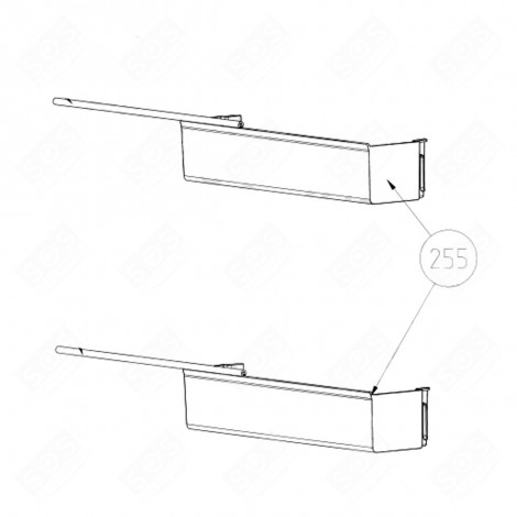 TÜRFACH 430X110X90 MM KÜHLSCHRANK, GEFRIERSCHRANK - 5928630700