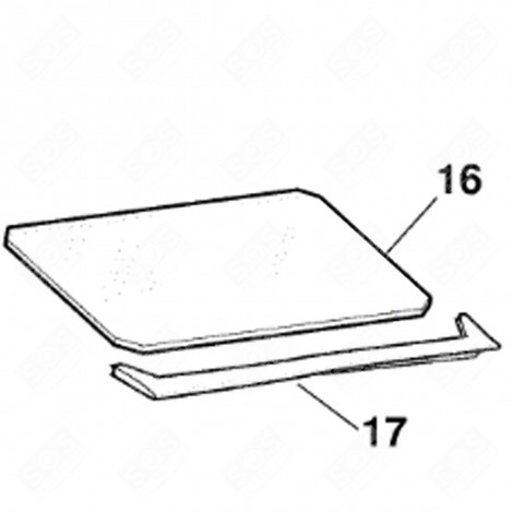 CLAYETTE-REGAL (KENNZEICHEN 17) ORIGINALPROFIL KÜHLSCHRANK, GEFRIERSCHRANK - C00083048, 482000027585