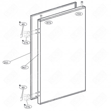 TÜRDICHTUNG (KÜHLSCHRANK) KENNZEICHNUNG 252 KÜHLSCHRANK, GEFRIERSCHRANK - 4150052900