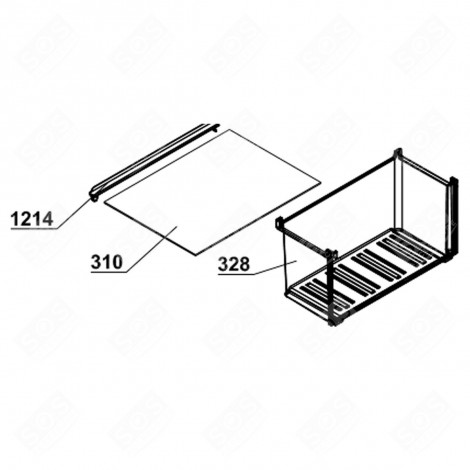 GLASABLAGE (NR. 310) KÜHLSCHRANK, GEFRIERSCHRANK - 4657042500