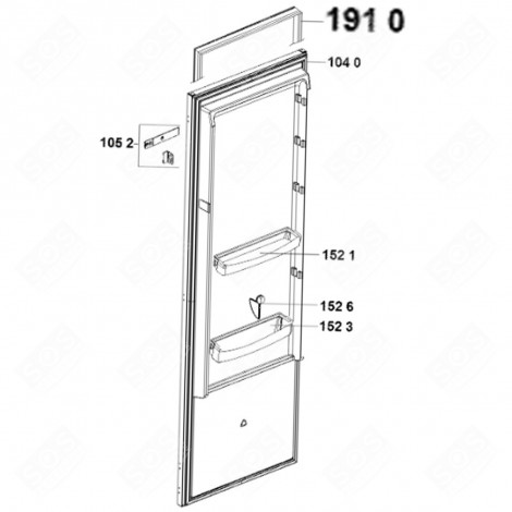 TÜRDICHTUNG (REFERENZ 191 0) ORIGINAL KÜHLSCHRANK, GEFRIERSCHRANK - 481010674448, C00326078