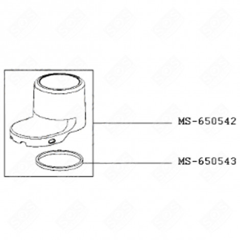 MESSERDECKEL + DICHTUNG KÜCHENMASCHINE - MS-650542