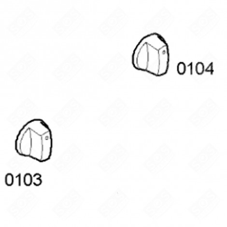 KNOPF KENNZEICHEN 103 UND 104 BACKOFEN, KÜCHENHERD - 00422752