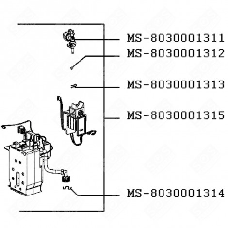 KLAPPE (KENNZEICHEN MS-8030001311) KAFFEEMASCHINE, ESPRESSOMASCHINE - MS-8030001311