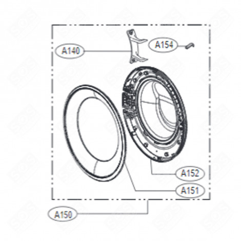 BULLAUGE KOMPLETT (POS. A150) WASCHMASCHINE - ADC74745514