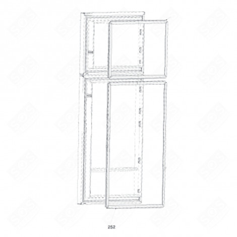 KÜHLSCHRANKTÜR DICHTUNG (KENNZEICHNUNG 252) KÜHLSCHRANK, GEFRIERSCHRANK - 5958270300