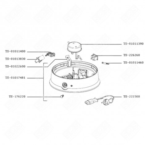 HALTERUNG (KENNZEICHEN TS-01022600) RACLETTE, TISCHGRILL, WOK - TS-01022600