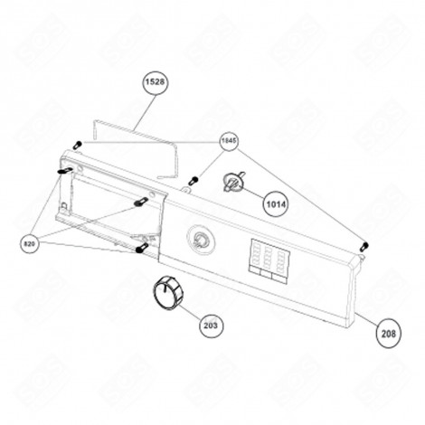 BEDIENELEMENT (BEZUGSNUMMER 208) WASCHMASCHINE - 2452109013