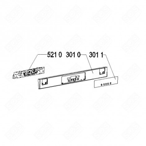 ORIGINAL DEKORPLATTE CENTAURE BEZUG 301 1 KÜHLSCHRANK, GEFRIERSCHRANK - 481010520736, C00440148