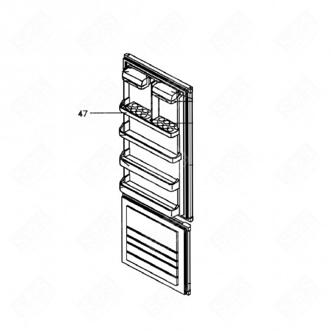 TÜRFACH (KENNZEICHNUNG 47) KÜHLSCHRANK, GEFRIERSCHRANK - F990001A7, 46X5939