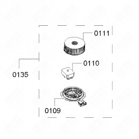 ORIGINAL-MOTOR (KENNZEICHEN 135) DUNSTABZUGSHAUBE - 11010075