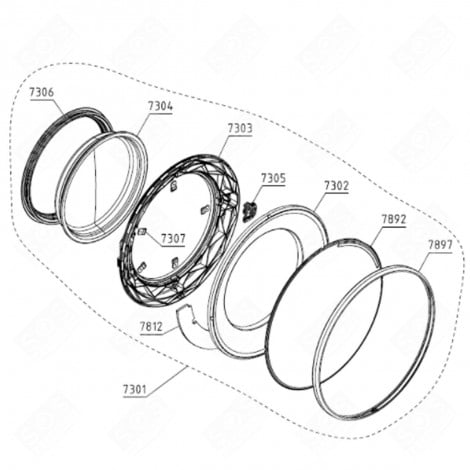 TÜRVERRIEGELUNG WM-76/86 GF (KENNZEICHEN 7305) WASCHMASCHINE - 795917