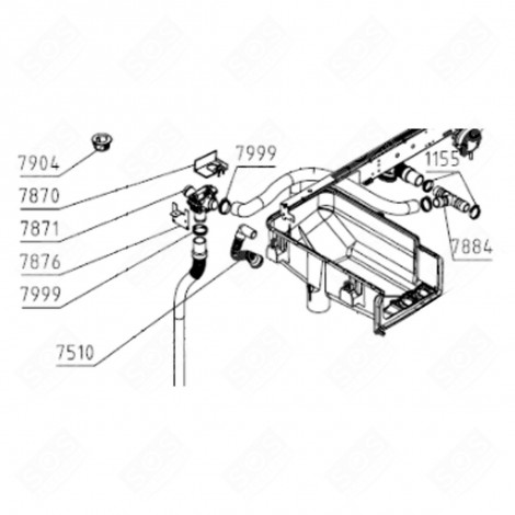 VENTILVENTILHALTER (KENNZEICHEN 7871) WASCHMASCHINE - 516422