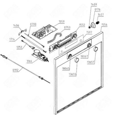 STEUERPLATINE (KENNUNG 1552) BACKOFEN, KÜCHENHERD - 589637