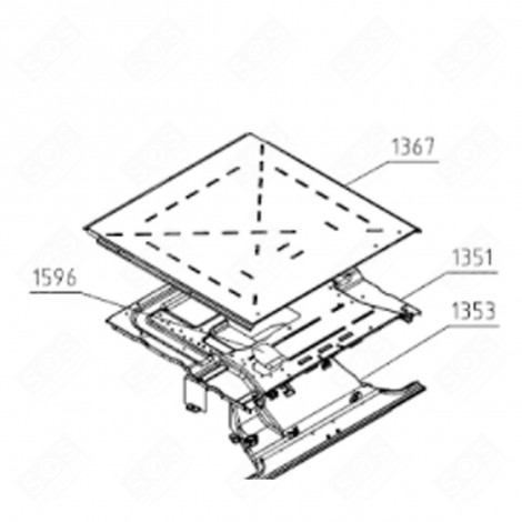 BIO-DECKEN 45 ENS (KENNZEICHNUNG 1367) BACKOFEN, KÜCHENHERD - 455004