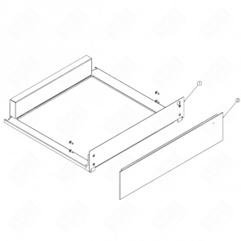 VORDERPANEEL SCHUBLADE SCHWARZ (REFERENZ 2) BACKOFEN, KÜCHENHERD - 573867