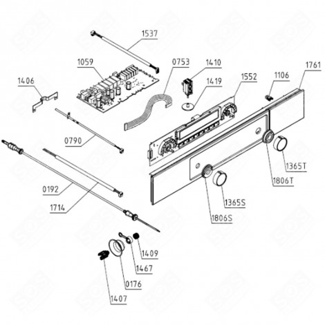 RELAIS-F.V.6SA-SER-ASKO-V3-MODUL (KENNZEICHNUNG 1059) BACKOFEN, KÜCHENHERD - 798117