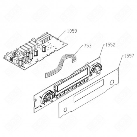 RELAISMODUL (KENNUNG 1059) BACKOFEN, KÜCHENHERD - 557413