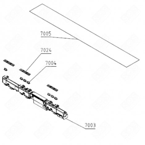 INTERFACE-ANZEIGE (KENNZEICHEN 7003) GESCHIRRSPÜLER, SPÜLMASCHINE - 818170