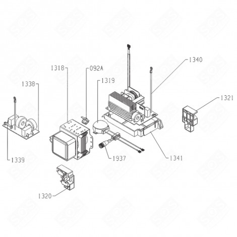 MIDEA BIO MW 45 KPL-UMSCHALTER (REFERENZ 1340) BACKOFEN, KÜCHENHERD - 440746