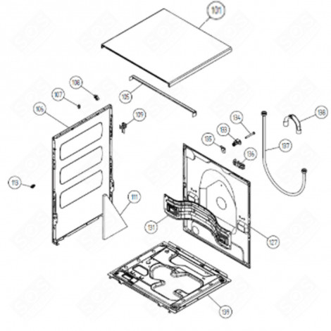 ARBEITSTISCHABDECKUNG (KENNZEICHEN 101) WASCHMASCHINE - 503195