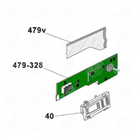 ELEKTRONISCHE KARTE, PROGRAMMIERTES MODUL (BEZUG 479-328) WASCHMASCHINE - 49036462